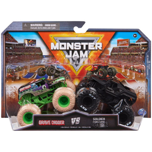 Monster Jam Grave Digger Vs Soldier Fortune Black Ops (1:64 Scale diecast Double Pack) Monster Jam Grave Digger Vs Soldier Fortune Black Ops (1:64 Scale diecast Double Pack)