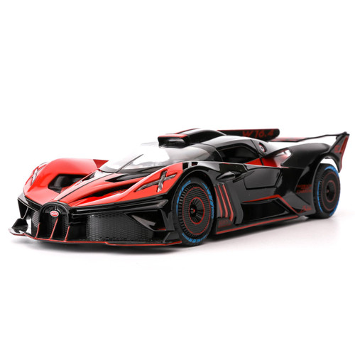 WAKAKAC 1/24 Scale Bugatti Bolide Alloy Toy Car?Sound and Light Pull Back Collection 4 Doors Opend Toy Vehicles for Kids Gift Red