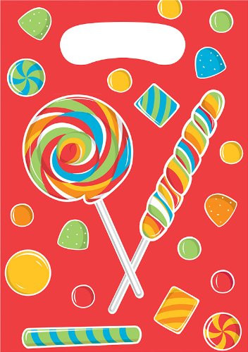 8-Count Birthday Party Favor Bags, Sugar Buzz