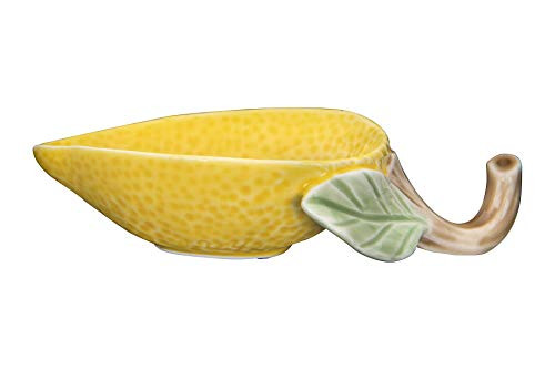 Creative Co-op Small Stoneware Shaped Lemon Dish, Yellow