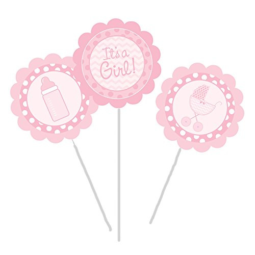 Creative Converting 260011 DIY Sticks Centerpiece, 6", Pink