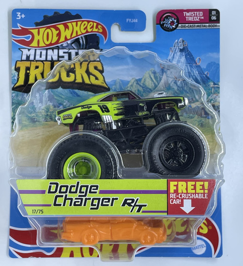 Hot Wheels - Monster Trucks - Dodge Charger R/T - 17/75 - Twisted Tredz -1/06