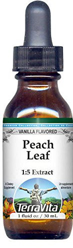 Peach Leaf Glycerite Liquid Extract (1:5) - Vanilla Flavored (1 oz, ZIN: 522809)