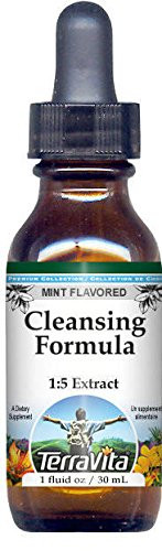 TerraVita Cleansing Formula Glycerite Liquid Extract (1:5) - Mint Flavored (1 oz, ZIN: 523755)