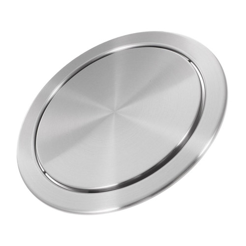 BESTOYARD Trash can trashcan car Garbage can car Accessories Garbage Can Flap Cover Recessed Trash Bin Cover Replacement Waste Bin Accessory 430 Stainless Steel Round can lid Clamshell