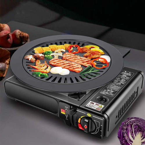 Indoor Grills Electric Smokeless Electric Grill Indoor Korean Bbq Grill Fish Pan For Grill Grill Top For Stove Grill Skillet For Stove Top,Household Barbecue Pan Smokeless Round Nonstick Baking Tray