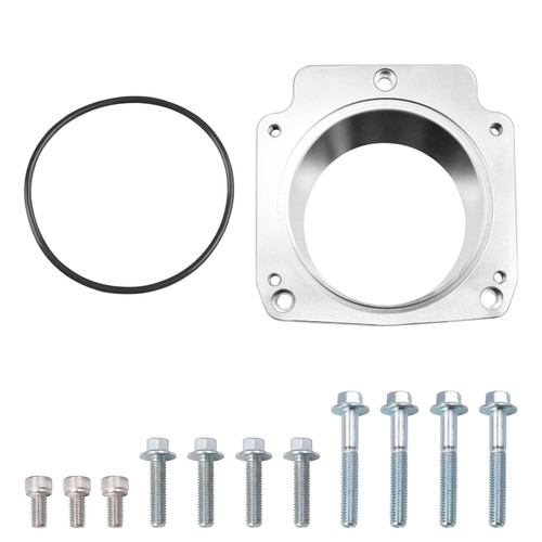 WMPHE LS Throttle Body Adapter 92mm Compatible With LS1 3 Bolt Intake Manifold to LS3 4 Bolt Throttle Body LS1 LS6 LS Engine Throttle Body Spacer Adapter 4.8L 5.3L 5.7L 6.0L Replacement for 551513