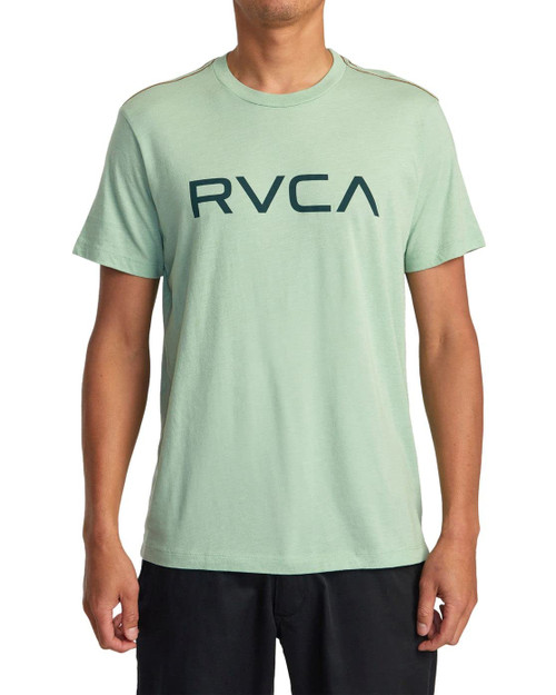 RVCA Mens Big Logo Short Sleeve Tee - Green Haze | Medium