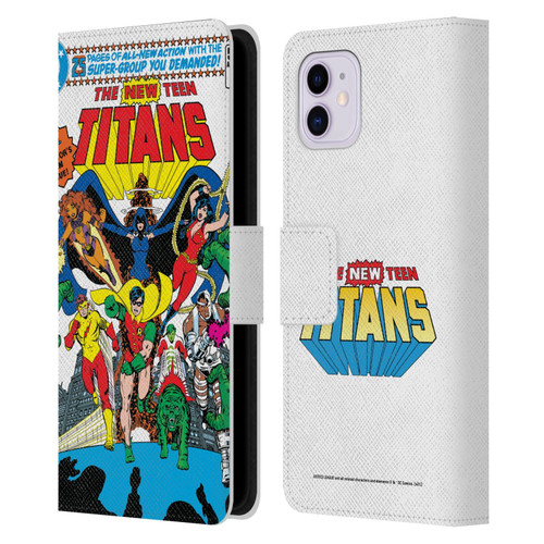 Head Case Designs Officially Licensed Justice League DC Comics New #1 Group Teen Titans Comic Art Leather Book Wallet Case Cover Compatible with Apple iPhone 11