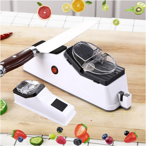 Electric Knife Sharpener, Professional Electric Kitchen Knife Sharpener for Knives, Double Sided Electric Knife Sharpener Tool Knife Sharpening With Protective Cover, Scissor Sharpener (2PCS)