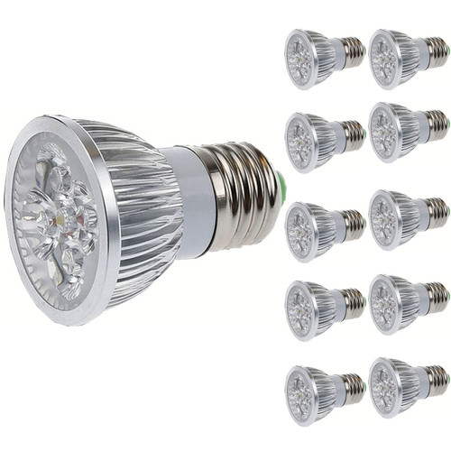 Edearkar MR16 LED Bulbs 3W E26 85-265V Spotlight Bulb for Office Shops Schools Landscapes, 300LM,50W Halogen Bulb Equivalent, Non-Dimmable,120 Degrees Beam Angle, 85-265V,Pack of 10 (Warm White)