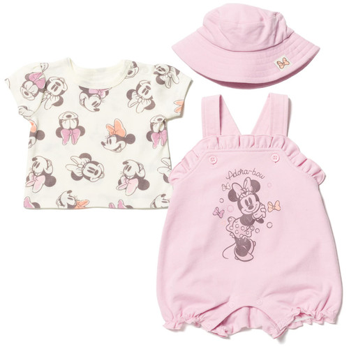 Disney Minnie Mouse Newborn Baby Girls French Terry Short Overalls T-Shirt and Hat 3 Piece Outfit Set Pink 0-3 Months Disney Minnie Mouse Newborn Baby Girls French Terry Short Overalls T-Shirt and Hat 3 Piece Outfit Set Pink 0-3 Months