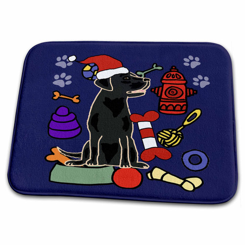 3dRose Funny Cute Black Lab Puppy Dog and Dog Toys Christmas... - Dish Drying Mats (ddm-322591-1) 3dRose Funny Cute Black Lab Puppy Dog and Dog Toys Christmas... - Dish Drying Mats (ddm-322591-1)