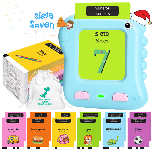 Richgv Toddler Bilingual Toys, 280 Spanish&English Words Talking Flash Cards Toddler Pocket Speech Toys Gifts for 2 Year Old Boys Girls Spanish Learning Toys for Toddler 1 2 3 4 5 Year Richgv Toddler Bilingual Toys, 280 Spanish&English Words Talking Flash Cards Toddler Pocket Speech Toys Gifts for 2 Year Old Boys Girls Spanish Learning Toys for Toddler 1 2 3 4 5 Year