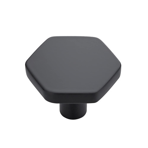 Home Expert Black Cabinet Knobs 20 Pack Solid Kitchen Cabinet Knobs Hexagon 1.1'' Flat Black Knobs for Kitchen Cabinets and Drawers Dresser Knobs
