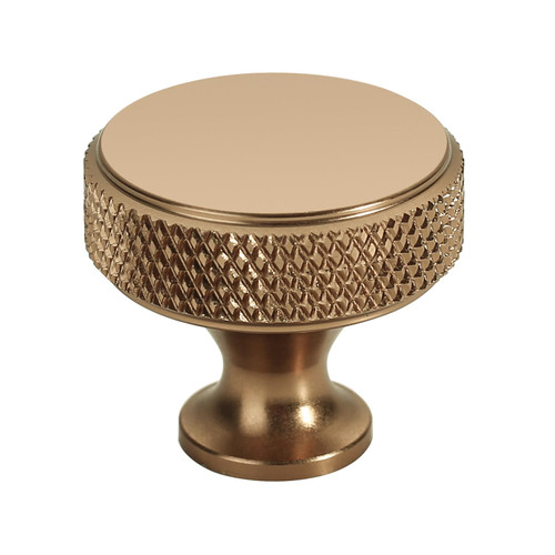 Coinkoly 10 Pack 1-1/5"(30mm) Champagne Bronze Knurled Cabinet Knobs for Dresser for Cabinet Kitchen Cabinet Pulls Brass Single Hole Hardware
