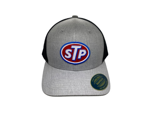 PNW Wonderland Apparel STP Vintage Trucker Hats Mesh Backing Snapback - Adjustable with Woven STP Patch (Heather Grey/Black), One Size