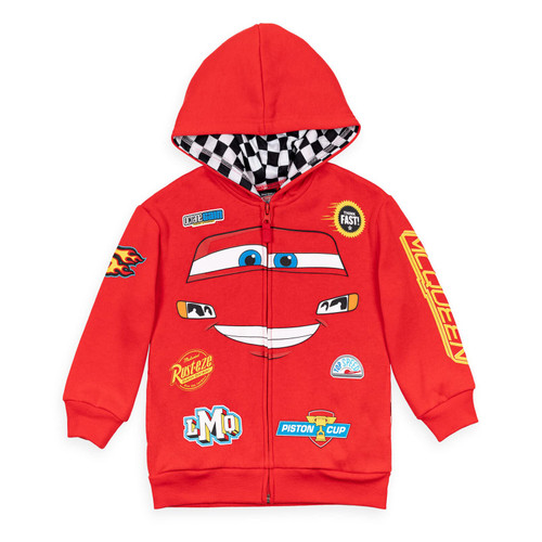 Disney Pixar Cars Lightning McQueen Toddler Boys Fleece Zip Up Hoodie Red 3T Disney Pixar Cars Lightning McQueen Toddler Boys Fleece Zip Up Hoodie Red 3T