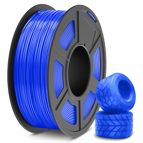 SUNLU TPU Filament 1.75mm Flexible 3D Printer Filament 1KG, 95A Soft 3D Printing Filament fit Most FDM 3D Printers, Dimensional Accuracy +/- 0.03mm, 95A Flexible Filament TPU, 1kg (2.2lbs), Blue