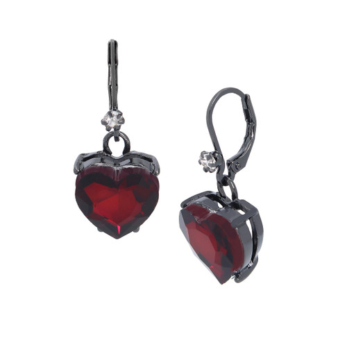 Betsey Johnson Heart Drop Earrings
