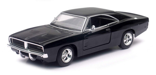 1969 Dodge Charger R/T Black 1/25 Diecast Model Car by New Ray 71893 B