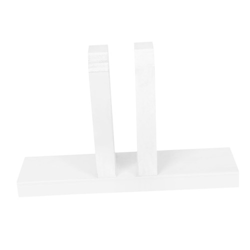 JEWEDECO Garden Fence Stand Fence Holder Wood Fence Stand Small Garden Fence Free Standing Fence Post Base Fence Gate Garden Fence Supplies Screen Feet Stand Base White Wooden Grid Tripod