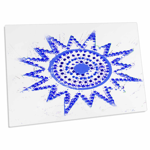 3dRose Blue Sun in Lights Grunge Cutout - Desk Pad Place Mats (dpd-156202-1)