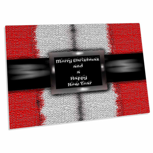 3dRose Santa Claus Iconic red Suit Bearing Merry Christmas... - Desk Pad Place Mats (dpd-265991-1)