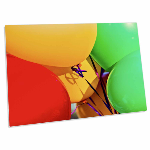 3dRose Colorful Toy Balloons of red, Yellow and Green Colors - Desk Pad Place Mats (dpd-267308-1)