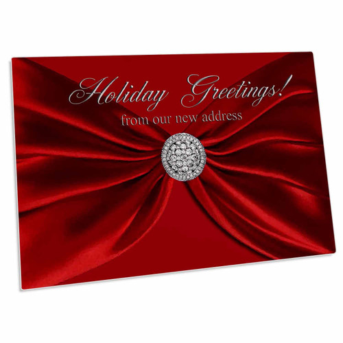 3dRose Holiday Greetings from Our New Address, Christmas Red... - Desk Pad Place Mats (dpd-34202-1)