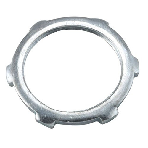 Hubbell-Raco 1192B4 Locknut, 1/2-Inch Trade Size, Steel, Rigid/IMC Conduit, Non-UL, 4-Pack