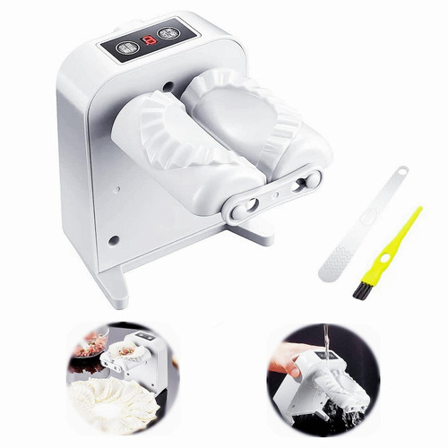 2023 New Electric Dumpling Machine with Spoon and Brush, Automatic Easy Dumpling Maker Machine, Automatic Rapid Forming Dumpling Machine Mold, Adjustable & Easy to Operate Home Dumpling Press (1PCS)