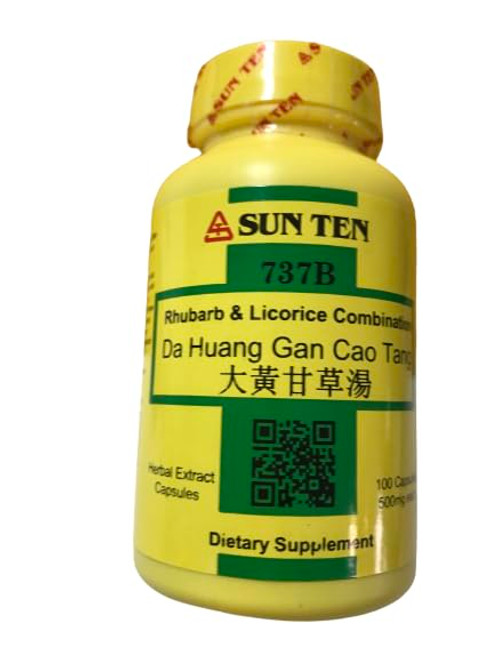 Sun Ten - Rhubarb & Licorice Combination Capsules/Da Huang Gan Cao Tang/????? Sun Ten - Rhubarb & Licorice Combination Capsules/Da Huang Gan Cao Tang/?????
