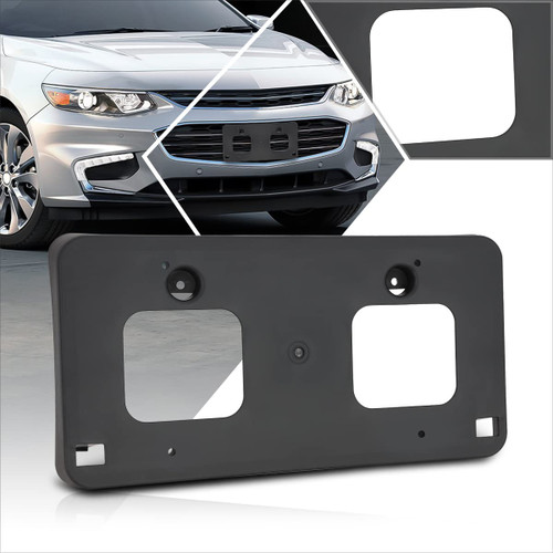 [1 Pack] Car Front License Plate Frames Mounting Bracket Tag Holder Compatible with 16-18 Chevy Malibu,Matte Black