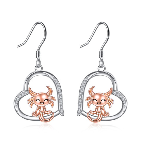 YAFEINI Axolotl Gifts Sterling Silver Axolotl Dangle Drop Earrings Heart Axolotl Jewelry for Women Girls YAFEINI Axolotl Gifts Sterling Silver Axolotl Dangle Drop Earrings Heart Axolotl Jewelry for Women Girls