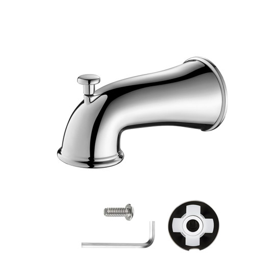 Nasml 5.7"Bath Slip-On Diverter Tub Spout,Replacement Tub Spout with Diverter Durable Bathtub Faucet (for 1/2"-3/4"Copper Water Tube)