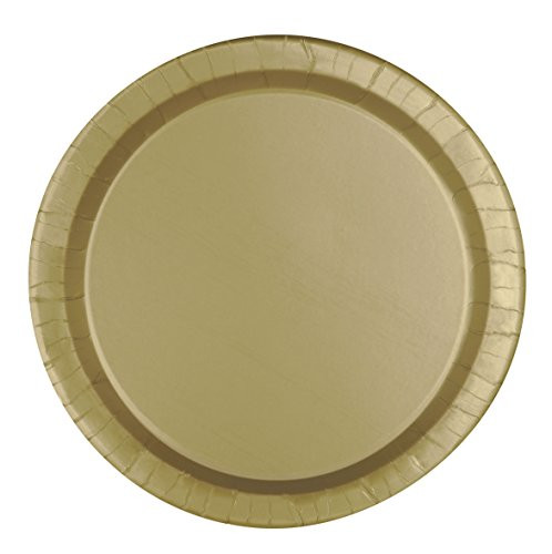 Gold Paper Cake Plates, 8ct