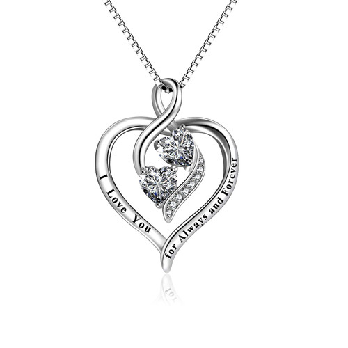 YFN Sterling Silver Heart Necklace for Women Birthday Gifts for Her Mom Wife Daughter Girlfriends (Silver) YFN Sterling Silver Heart Necklace for Women Birthday Gifts for Her Mom Wife Daughter Girlfriends (Silver)