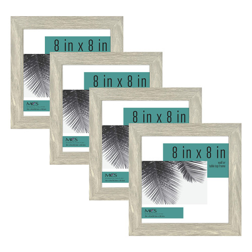 MCS Studio Gallery Frame, Gray Woodgrain, 8 x 8 in , 4 pk