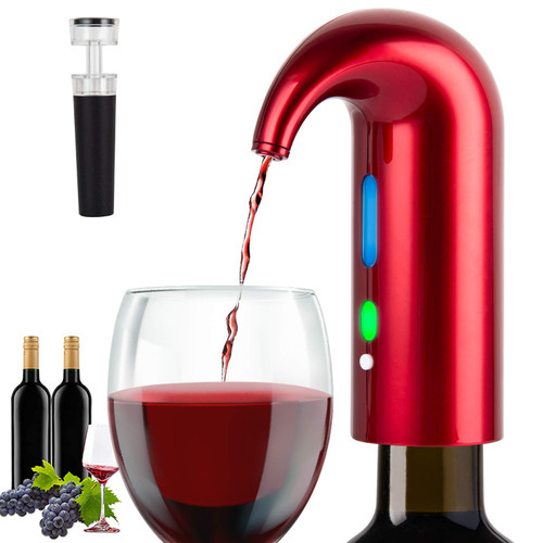 Electric Wine Aerator Pourer?Decanter Wine Spout Pourer?Portable One-Touch Wine Decanter for Red White Wine Wine Accessories Aeration
