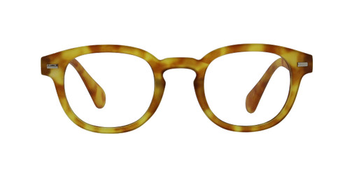 Peepers by PeeperSpecs Headliner Round Blue Light Blocking Reading Glasses, Honey Tortoise, 46 + 1.75