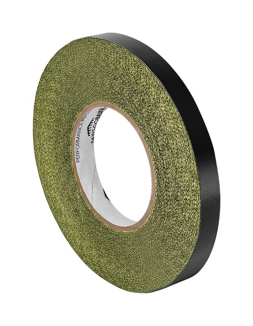 TapeCase 0.5-18-SG56-05 Black Anti-Static Fiberglass/PTFE Impregnated Fabric Tape, -100 to 500 Degrees F Temperature Range, 18 yd Length, 0.5" Width