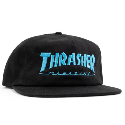 Thrasher Mag Logo Snapback Hat, Black/Blue, One Size