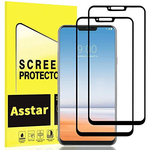 Asstar, Compatible Screen Protector Film Replacement for LG G7/ LG G7 ThinQ, [Full Coverage ] [Anti-Scratch] [Anti-Bubble] [Case Friendly] [9H Hardness] Tempered Glass Screen Protector Film [2 Pack]