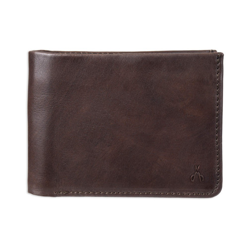Damen + Hastings Men's RFID Slim Bifold Wallet, Brown, One Size