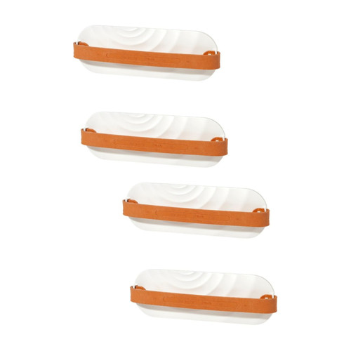Cabilock 4 PCS shoe mounted Door Shoe Hangers Slippers Organizer Shoes Storage Shelf Wall Mounted Shoes Rack Sticky Shoes Holder slipper rack white no trace