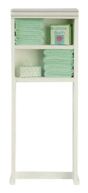 Dollhouse Over Toilet Shelf Unit Green Towels & Accessories Bathroom Furniture