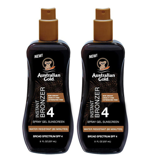 Australian Gold Spf#04 Spray Gel With Instant Bronzer 8 Ounce (235ml) (2 Pack) Australian Gold Spf#04 Spray Gel With Instant Bronzer 8 Ounce (235ml) (2 Pack)