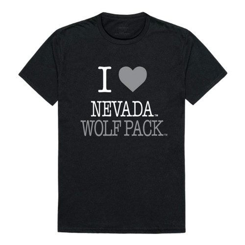 I Love University of Nevada Reno Wolf Pack Tee T-Shirt - Black, Medium