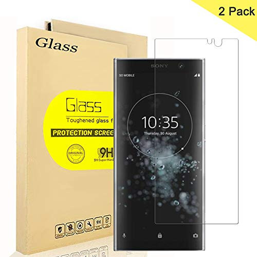 [2 Pack] Aolander SonyXperiaXA2Plus Glass Screen Protector, Aolander[2.5D Round Edge] [9H Hardness] [High Definition] [Bubble Free] Tempered Glass Screen Protector for SonyXperiaXA2Plus